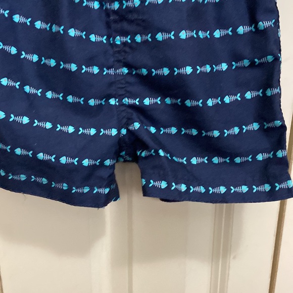 Joe Fresh NWOT 6-12 Month Navy Blue Fish Bone Swimming Trunks - Picture 3 of 6